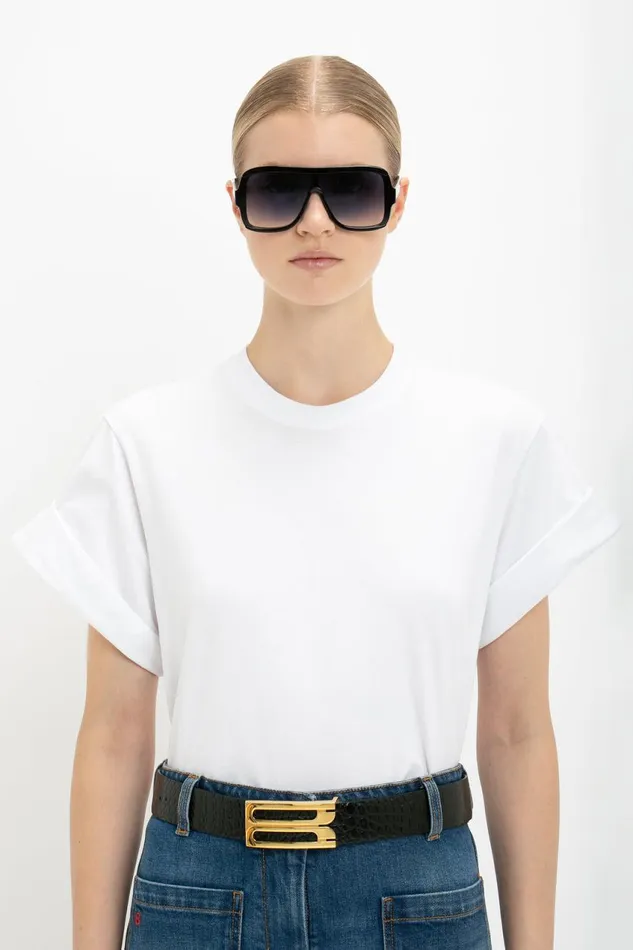 TShirts and Sweatshirts Women Victoria Beckham Asymmetric Relaxed Fit TShirt In White