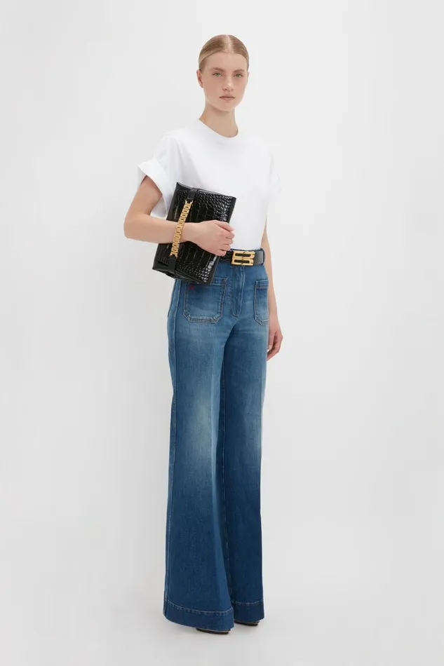 TShirts and Sweatshirts Women Victoria Beckham Asymmetric Relaxed Fit TShirt In White
