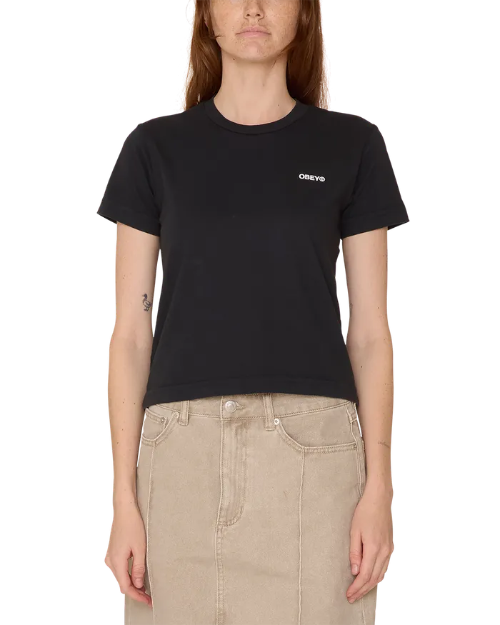 TSHIRTS AROUND THE GLOBE KAYLIN TSHIRT Black 8211 OBEY Clothing Women