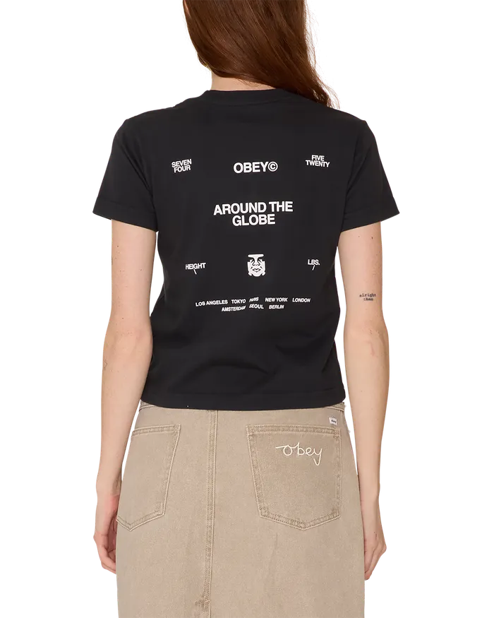 TSHIRTS AROUND THE GLOBE KAYLIN TSHIRT Black 8211 OBEY Clothing Women