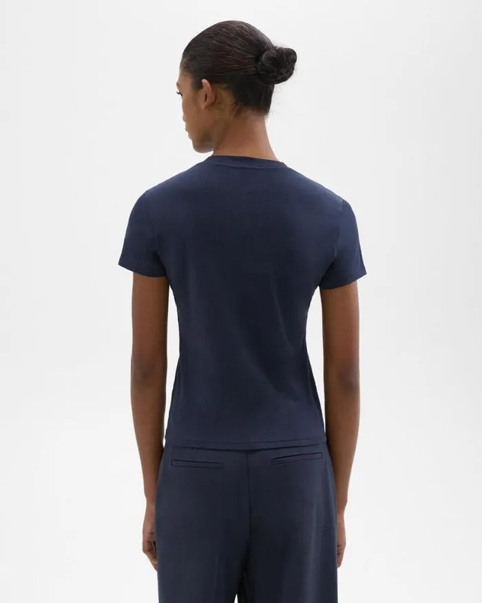 TShirts Tank Tops Women Theory Tiny Tee In Organic Cotton Nocturne Navy TShirts Tank Tops Women Theory Tiny Tee In Organic Cotton Nocturne Navy