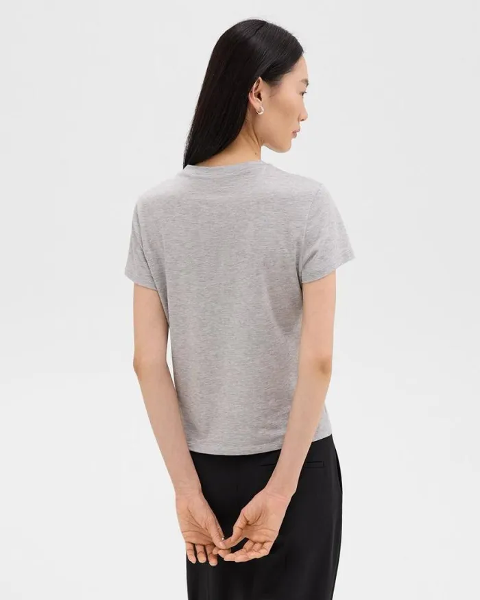 TShirts Tank Tops Women Theory Tiny Tee In Organic Cotton Soft Grey Melange TShirts Tank Tops Women Theory Tiny Tee In Organic Cotton Soft Grey Melange