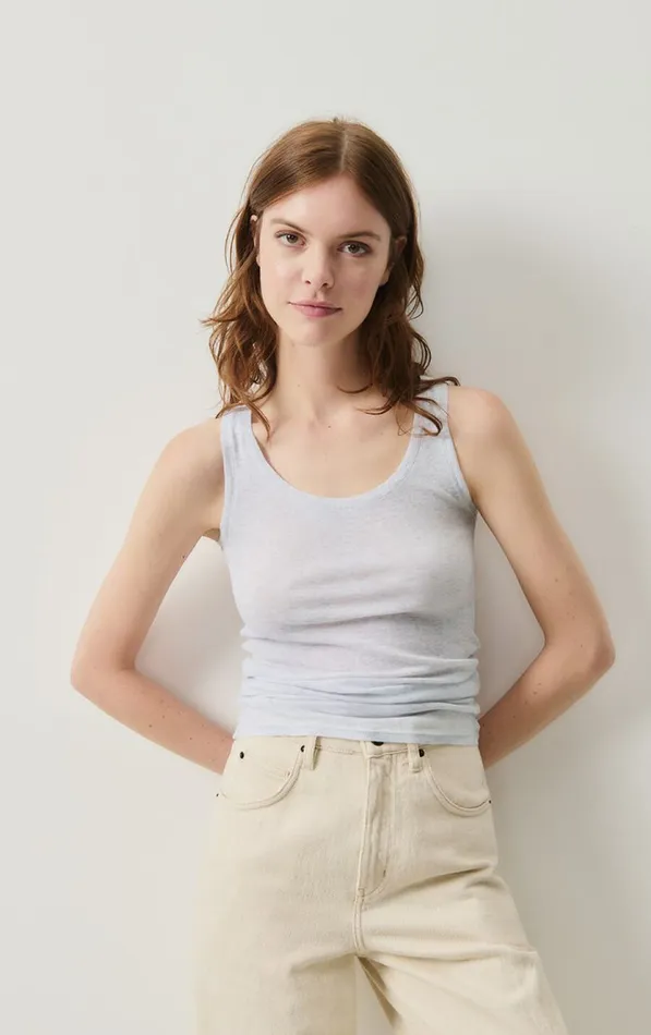 Tank Top Massachusetts Heather Grey Women American Vintage Tops and Tanktops