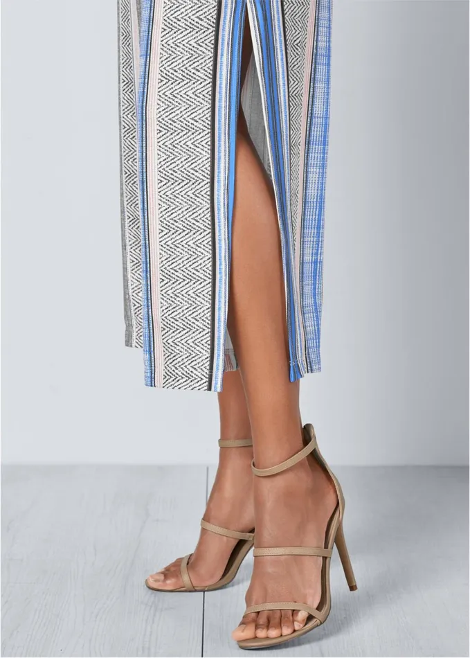 TASSEL HALTER JUMPSUIT Light Blue Multi Women VENUS Casual Jumpsuits and Rompers