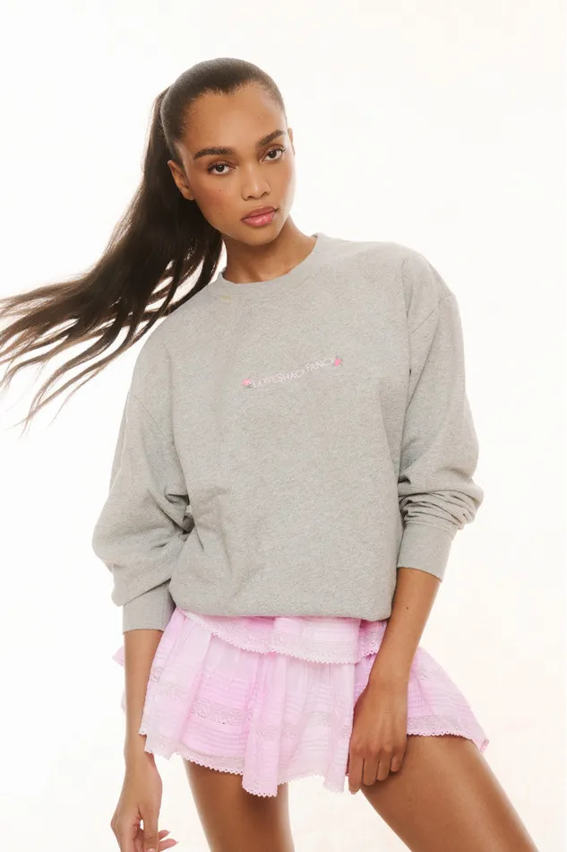 Tees and Fleece Women LoveShackFancy Palo Pullover Granite