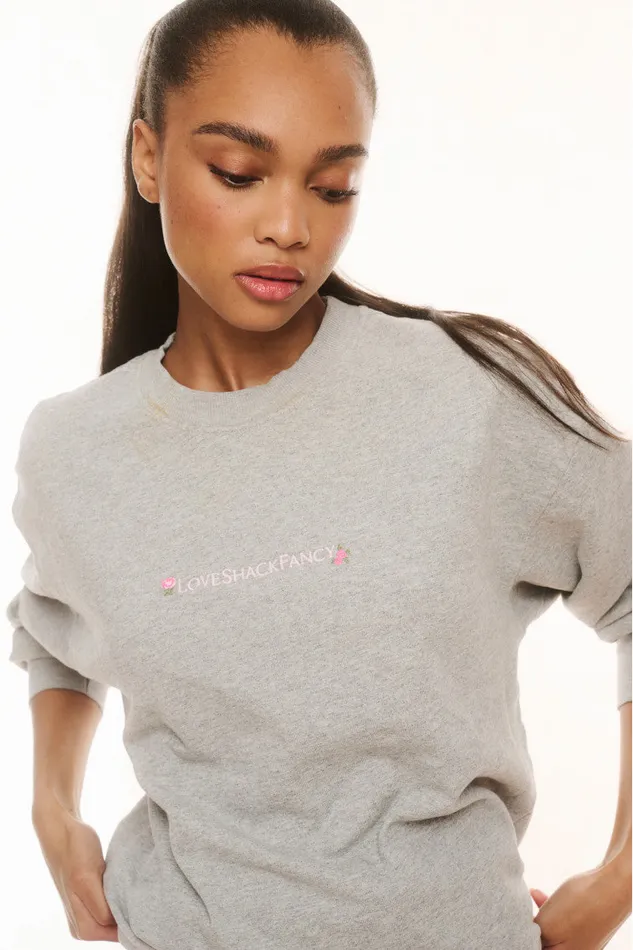 Tees and Fleece Women LoveShackFancy Palo Pullover Granite