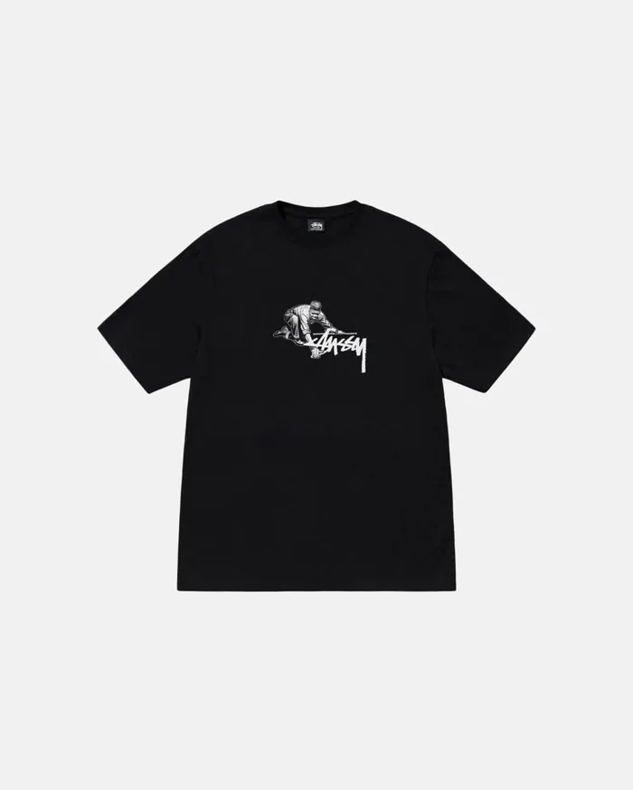 Tees MenWomen Stussy WORKER TEE Black