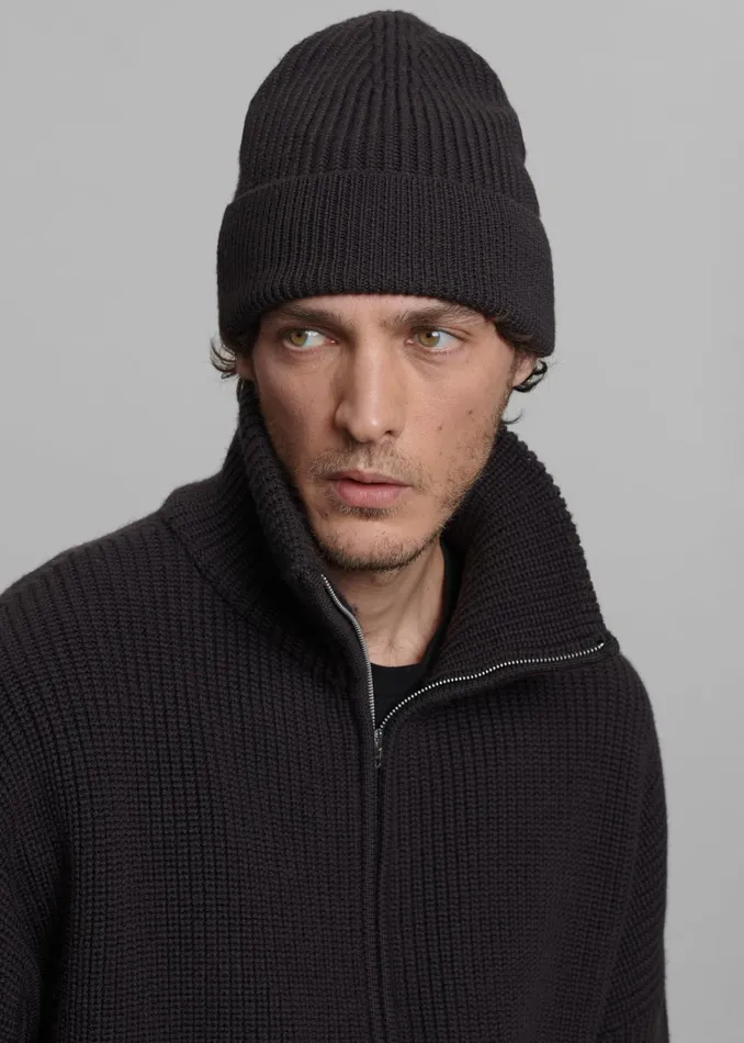 The Frankie Shop Amo Wool Beanie 8211 Dark Plum 8211 Men