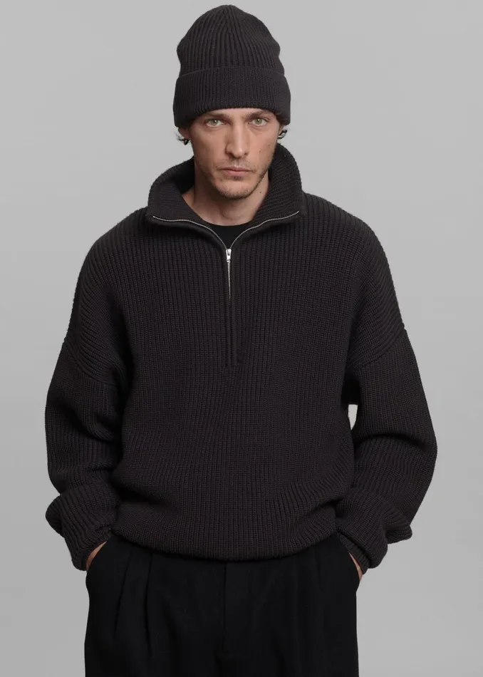 The Frankie Shop Amo Wool Beanie 8211 Dark Plum 8211 Men