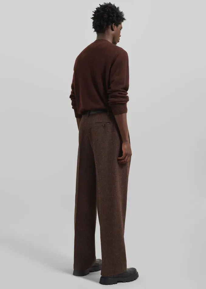 The Frankie Shop Bottoms Beo Wool Suit Pants 8211 Brown 8211 Men
