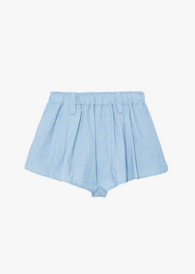The Frankie Shop Bottoms Hallie Plaid Mini Shorts 8211 Blue 8211 Women