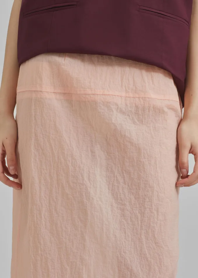 The Frankie Shop Bottoms Heidi Semi Sheer Midi Skirt 8211 Pink 8211 Women