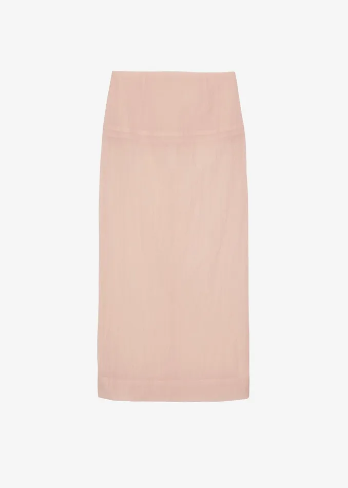 The Frankie Shop Bottoms Heidi Semi Sheer Midi Skirt 8211 Pink 8211 Women
