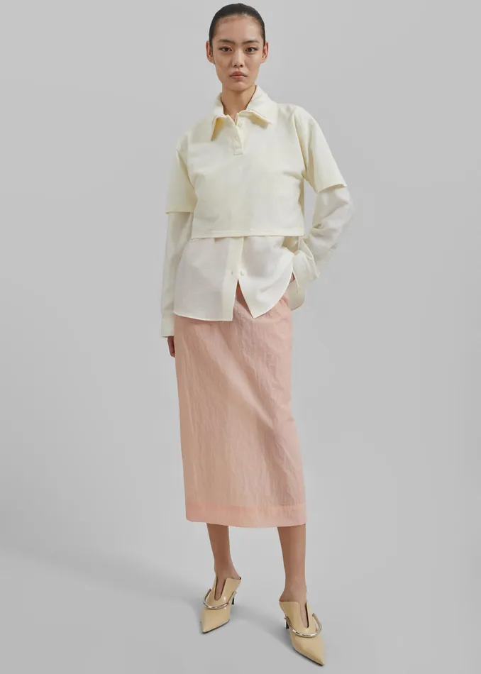 The Frankie Shop Bottoms Heidi Semi Sheer Midi Skirt 8211 Pink 8211 Women
