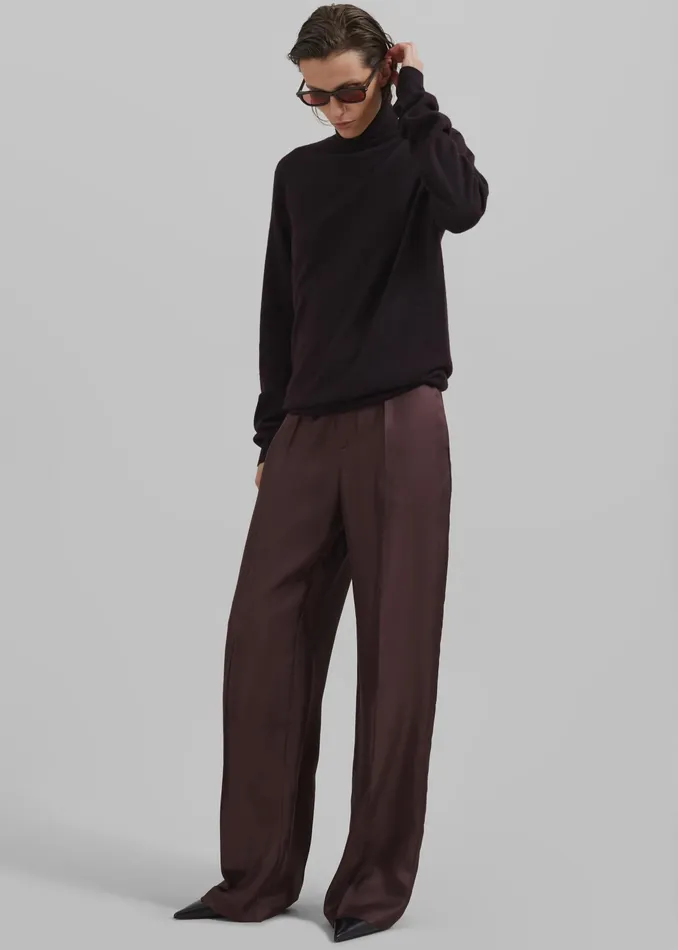 The Frankie Shop Bottoms Loulou Studio Fafila Pants 8211 Choco 8211 Women