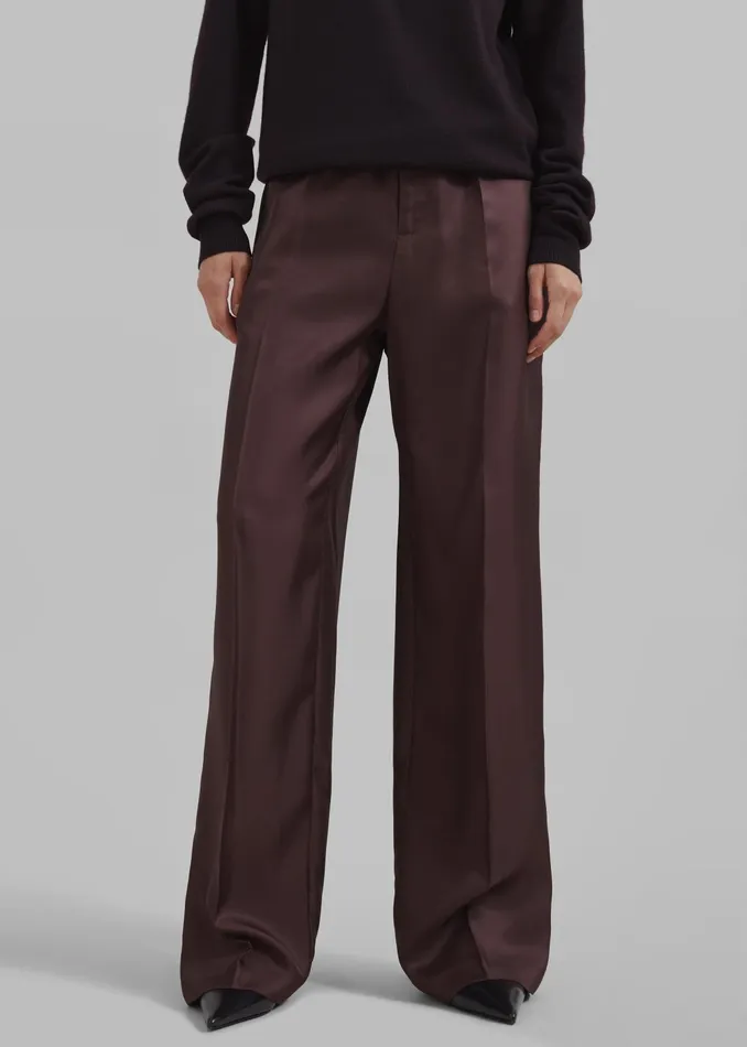 The Frankie Shop Bottoms Loulou Studio Fafila Pants 8211 Choco 8211 Women