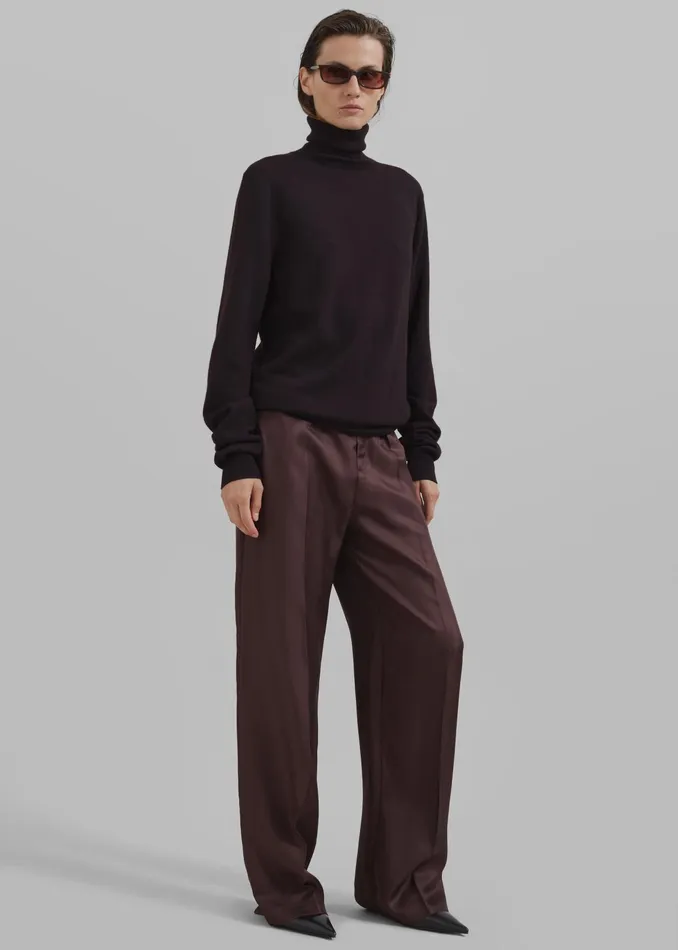 The Frankie Shop Bottoms Loulou Studio Fafila Pants 8211 Choco 8211 Women