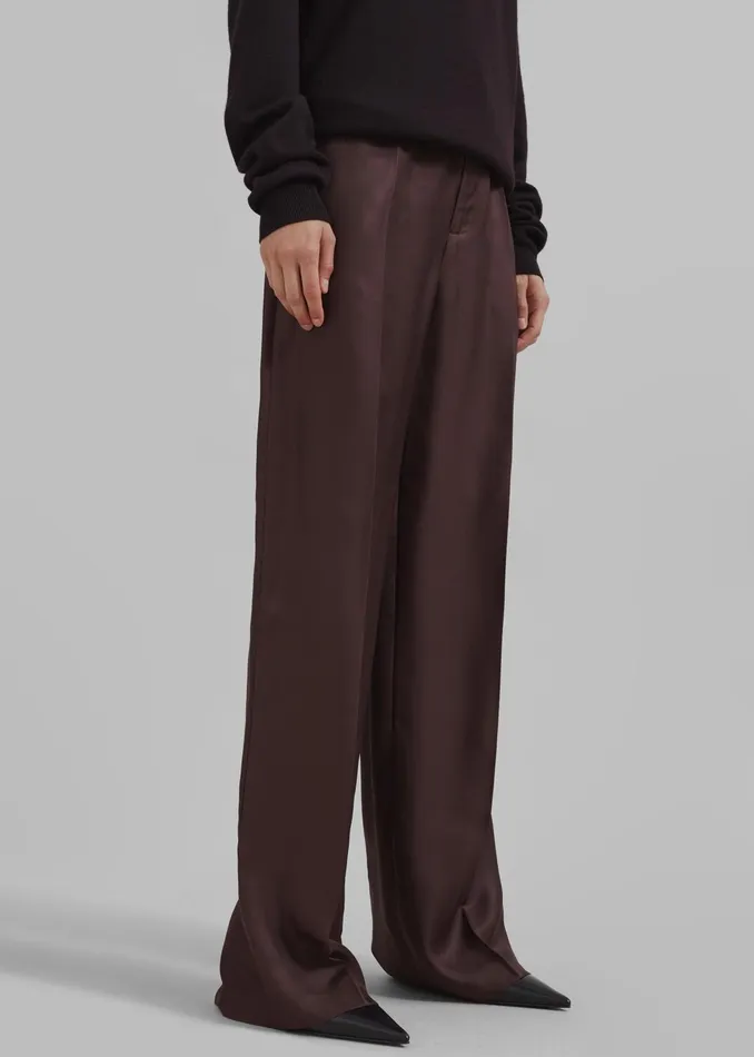 The Frankie Shop Bottoms Loulou Studio Fafila Pants 8211 Choco 8211 Women