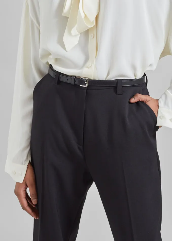 The Frankie Shop Bottoms Lyra Flared Pants 8211 Black 8211 Women