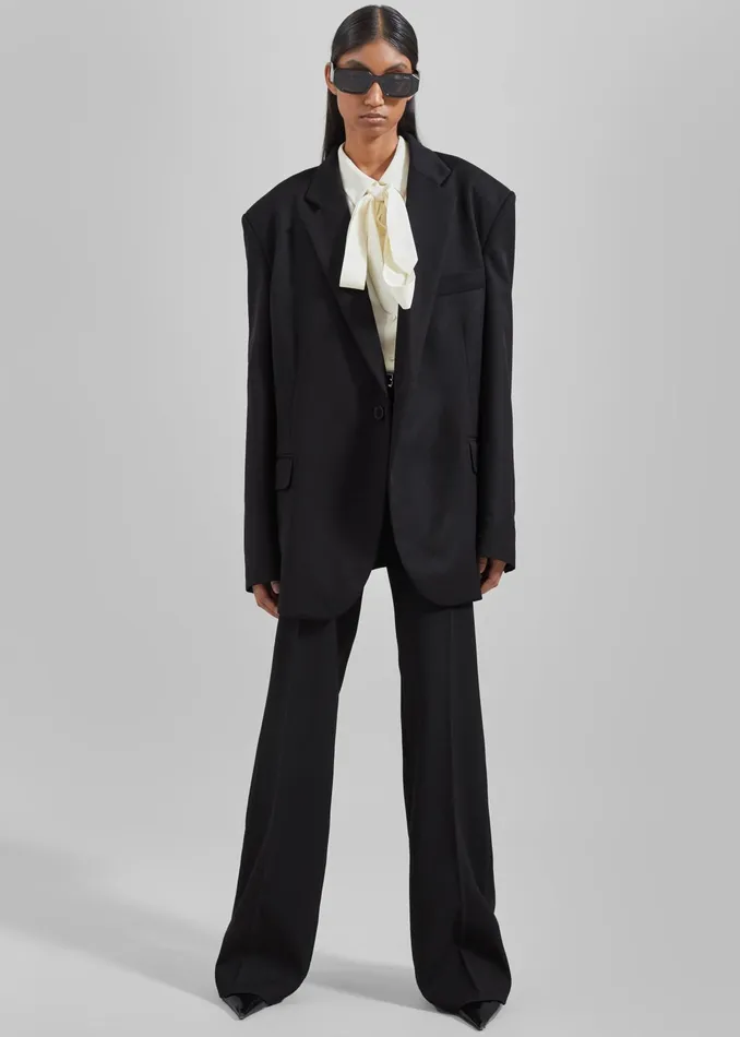 The Frankie Shop Bottoms Lyra Flared Pants 8211 Black 8211 Women