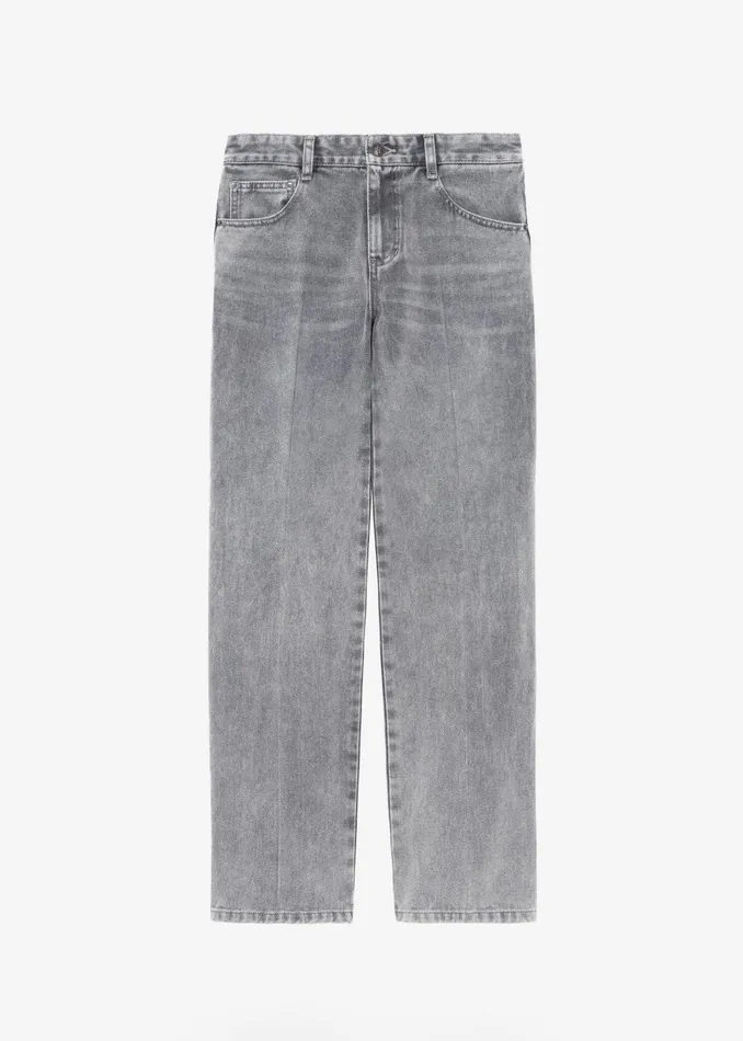 The Frankie Shop Bottoms Montrose Straight Leg Jeans 8211 Grey Wash 8211 Women