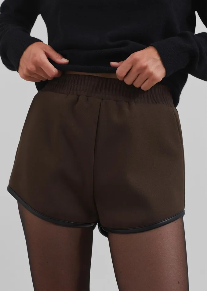 The Frankie Shop Bottoms Neri Mini Shorts 8211 Brown 8211 Women