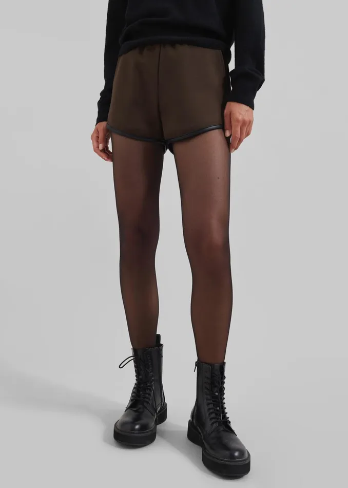 The Frankie Shop Bottoms Neri Mini Shorts 8211 Brown 8211 Women