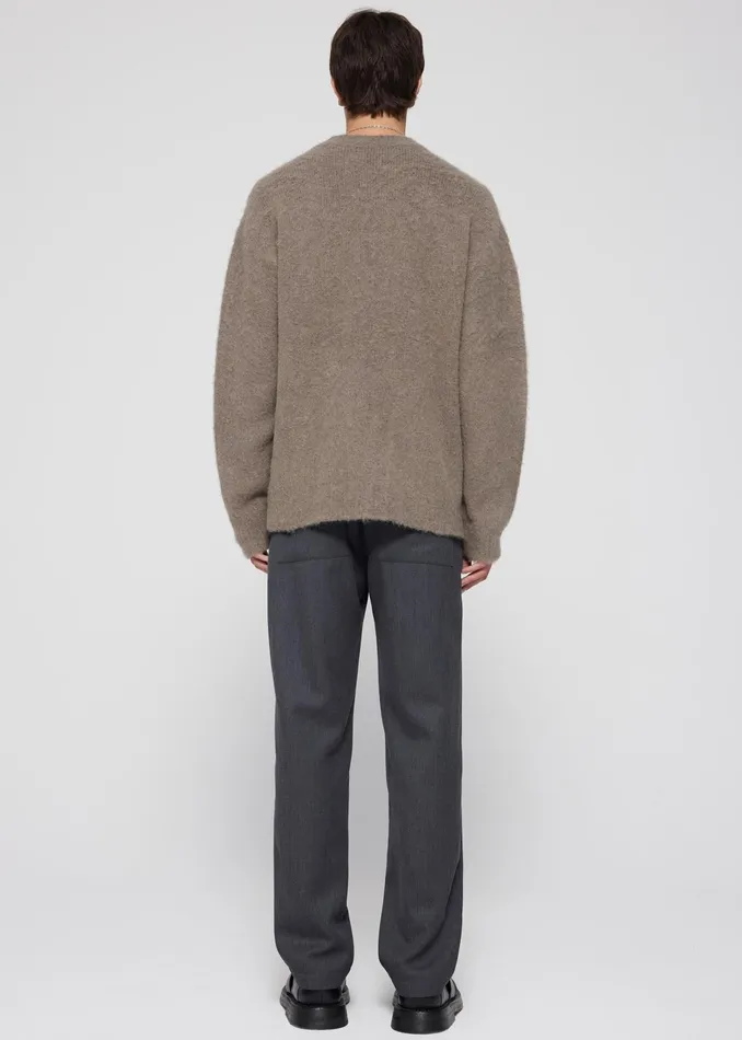 The Frankie Shop Bottoms Rhe Tailored Wool Trousers 8211 Grey Melange 8211 Men