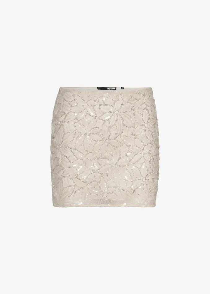 The Frankie Shop Bottoms Rotate Sequin Mini Skirt 8211 Silver Birch 8211 Women