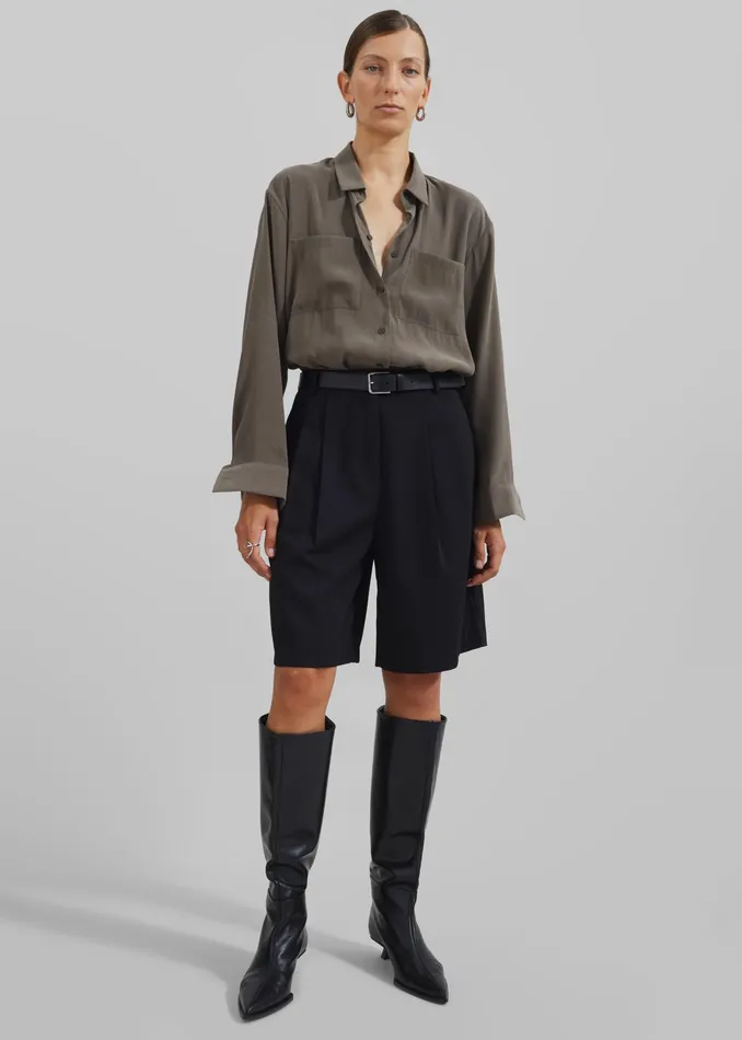 The Frankie Shop Bottoms Sava Bermuda Shorts 8211 Black 8211 Women