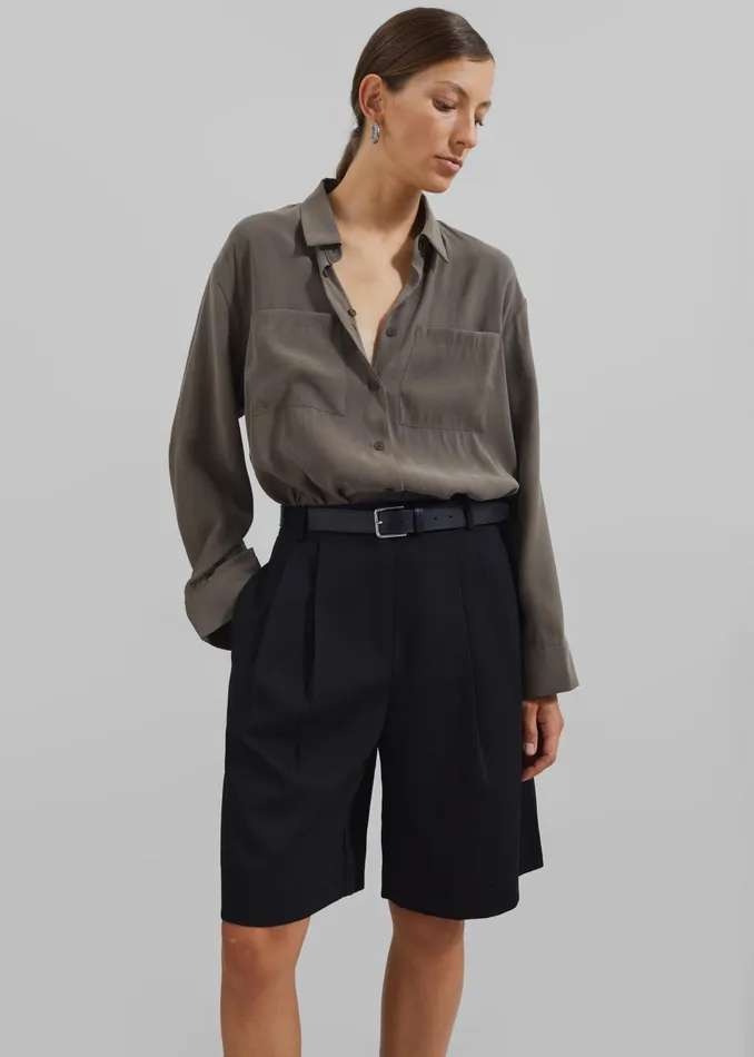 The Frankie Shop Bottoms Sava Bermuda Shorts 8211 Black 8211 Women