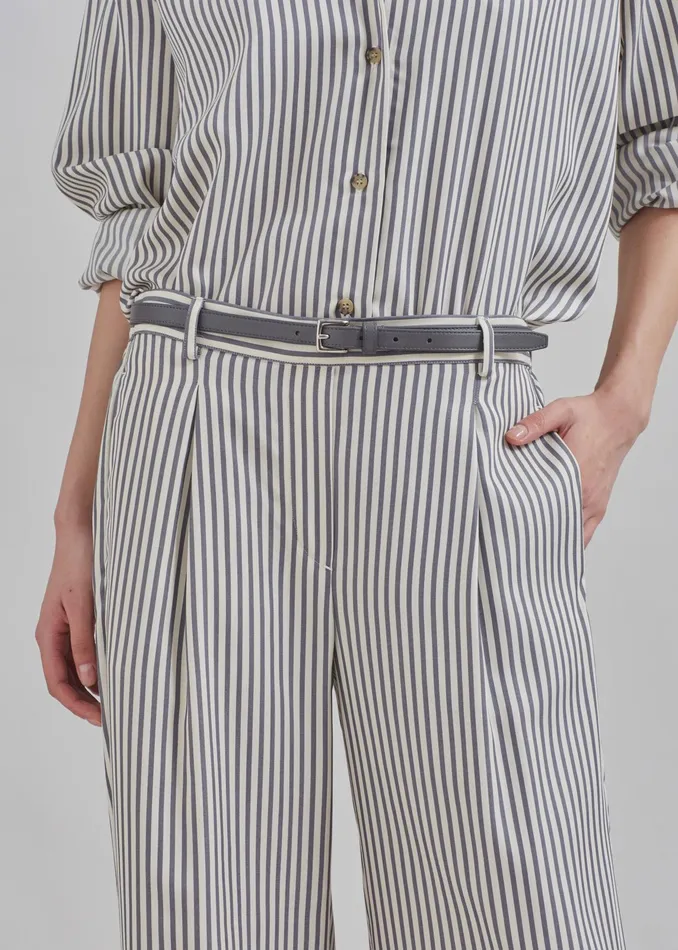 The Frankie Shop Bottoms The Garment Vence Pants 8211 CreamGrey Stripe 8211 Women