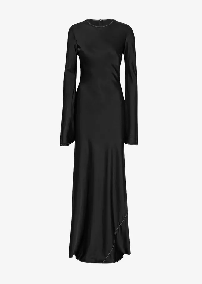 The Frankie Shop Dresses Rotate Satin Maxi Dress 8211 Black 8211 Women