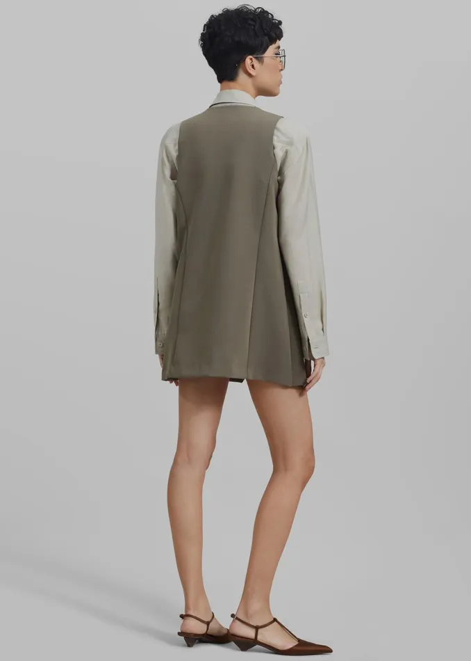 The Frankie Shop Dresses Sophia Mini Vest Dress 8211 Khaki 8211 Women
