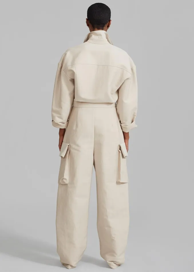 The Frankie Shop Jumpsuits Linda Jumpsuit 8211 Light Beige 8211 Women