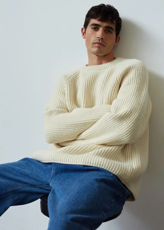 The Frankie Shop Knitwear Carter Crew Neck Sweater 8211 Beige 8211 Men