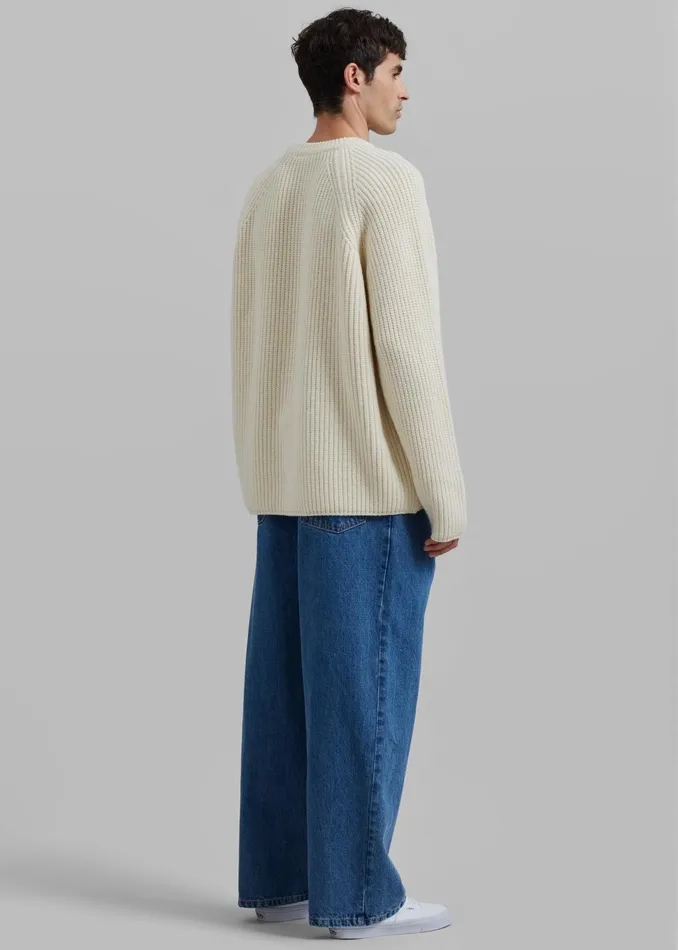 The Frankie Shop Knitwear Carter Crew Neck Sweater 8211 Beige 8211 Men