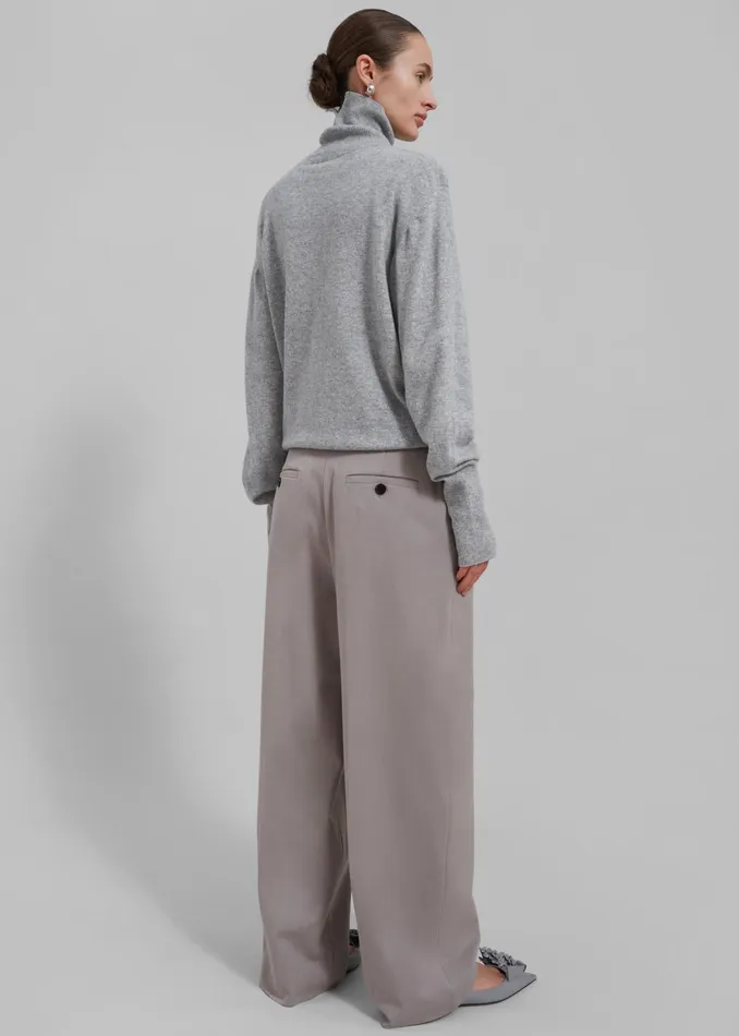 The Frankie Shop Knitwear Delia Wool Turtleneck 8211 Grey 8211 Women