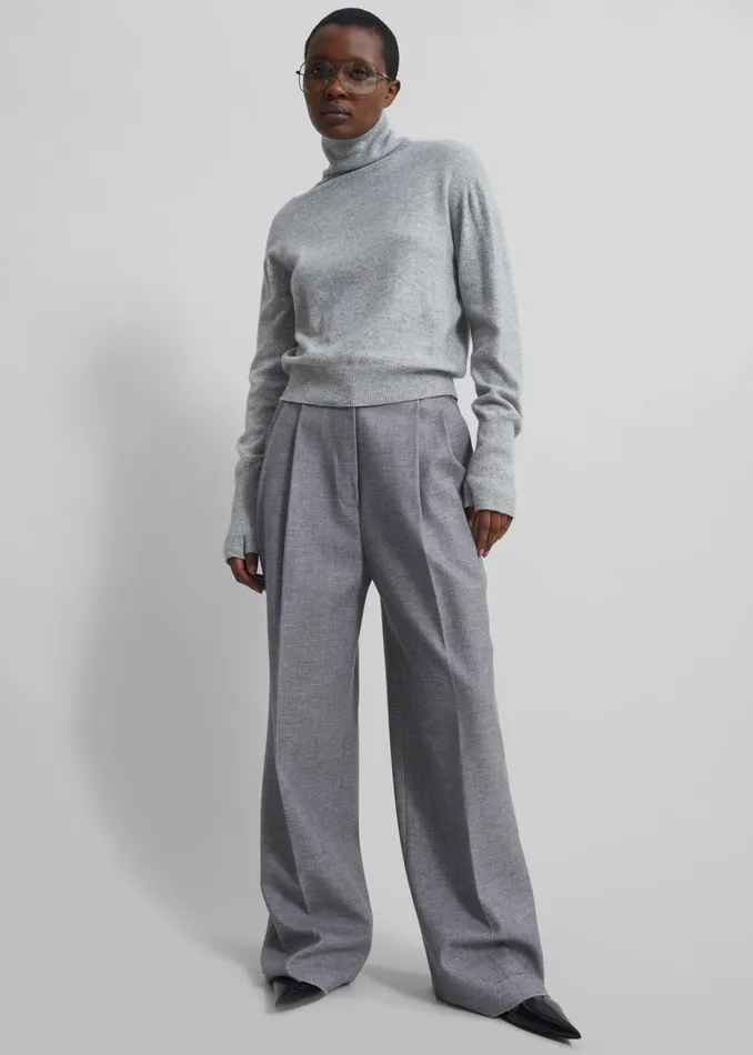 The Frankie Shop Knitwear Delia Wool Turtleneck 8211 Grey 8211 Women