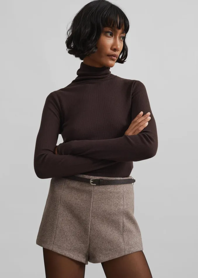 The Frankie Shop Knitwear Samse Samse Sasonnet Turtleneck 8211 Chocolate Torte 8211 Women