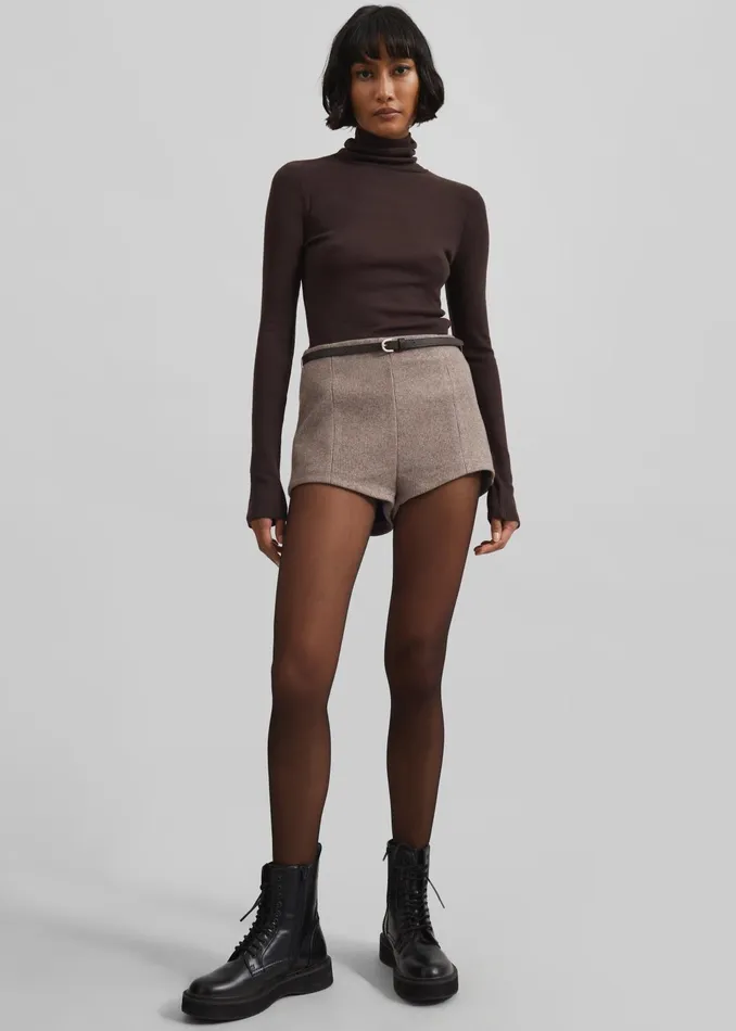 The Frankie Shop Knitwear Samse Samse Sasonnet Turtleneck 8211 Chocolate Torte 8211 Women