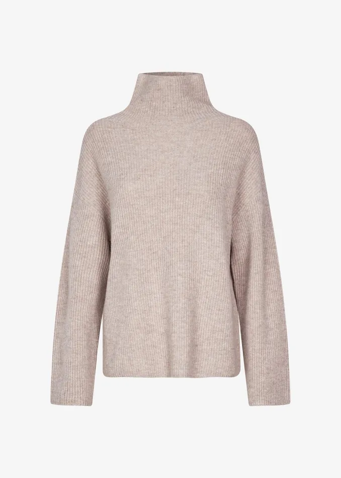 The Frankie Shop Knitwear Samse Samse Sazlata Turtleneck 8211 Khaki Melange 8211 Women