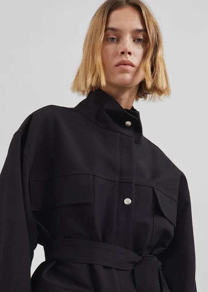 The Frankie Shop Outerwear Cairo Safari Jacket 8211 Black 8211 Women