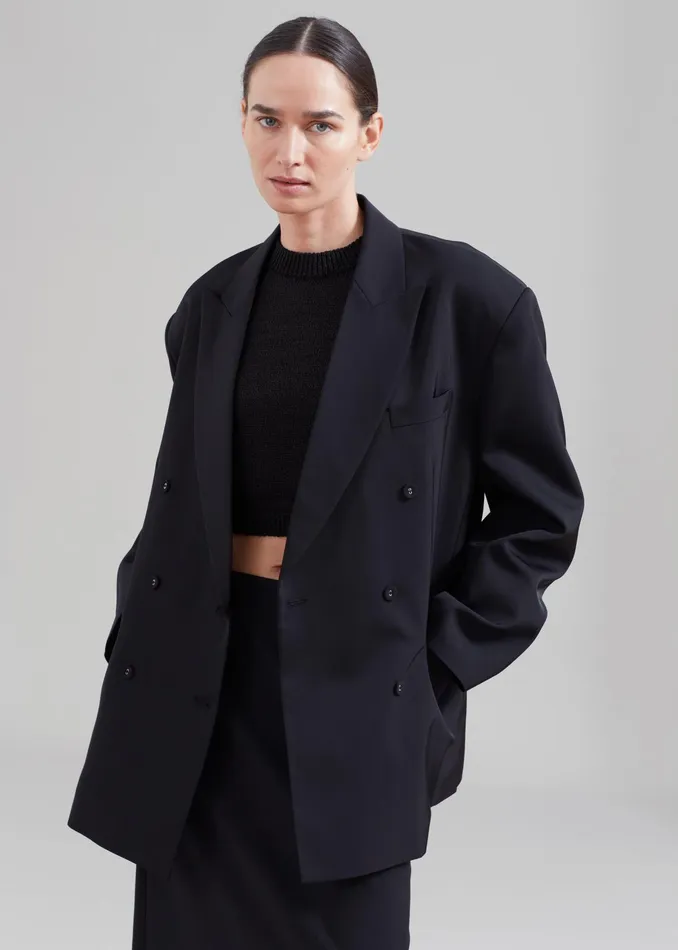 The Frankie Shop Outerwear Demi Blazer 8211 Black 8211 Women
