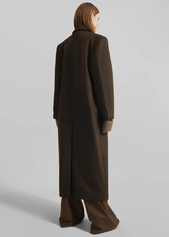 The Frankie Shop Outerwear Eslov Coat 8211 Khaki Brown 8211 Women