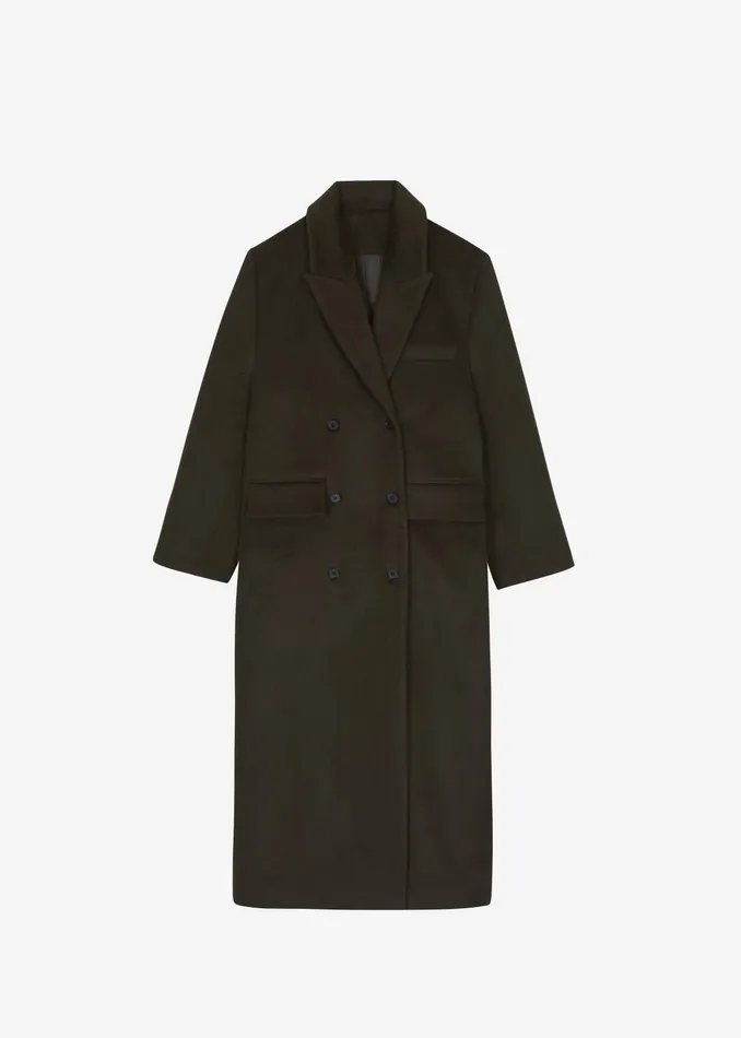 The Frankie Shop Outerwear Eslov Coat 8211 Khaki Brown 8211 Women