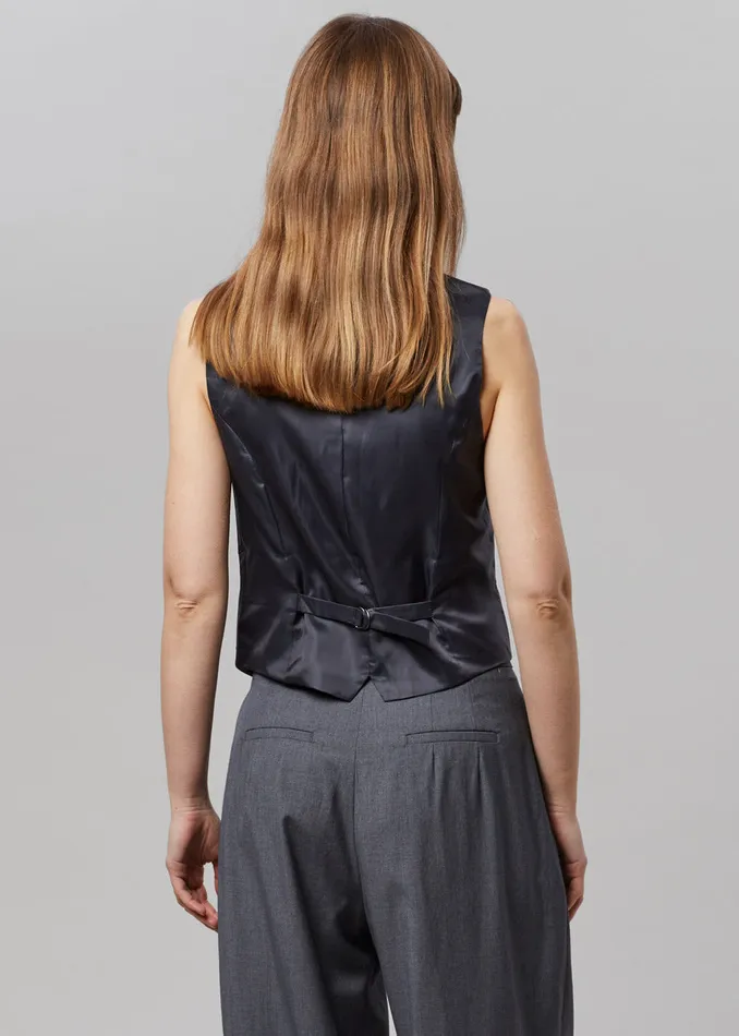 The Frankie Shop Outerwear Gelso Waistcoat 8211 Dark Grey Melange 8211 Women