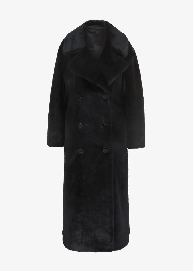 The Frankie Shop Outerwear Joni Faux Fur Coat 8211 Black 8211 Women