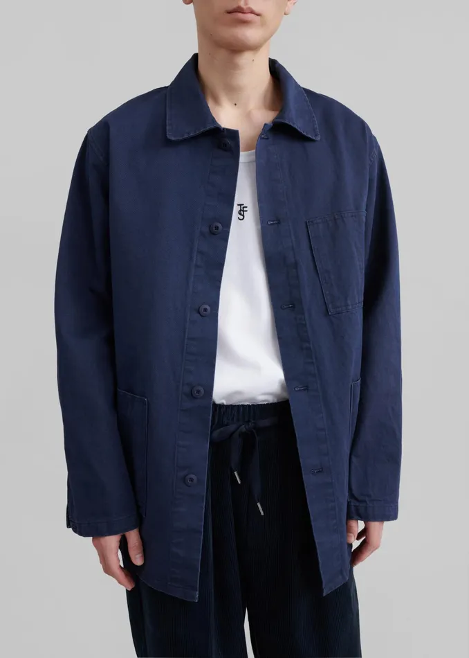 The Frankie Shop Outerwear Julien Utility Jacket 8211 Navy 8211 Men
