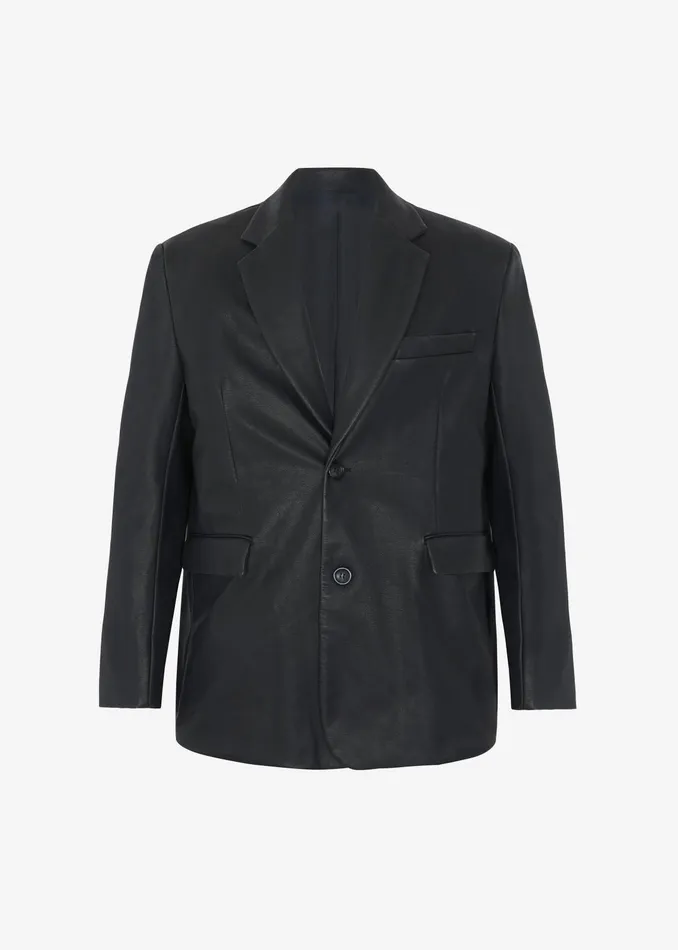 The Frankie Shop Outerwear Kelso Faux Leather Blazer 8211 Black 8211 Women